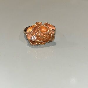 Avon Gold Ring with Rhinestone